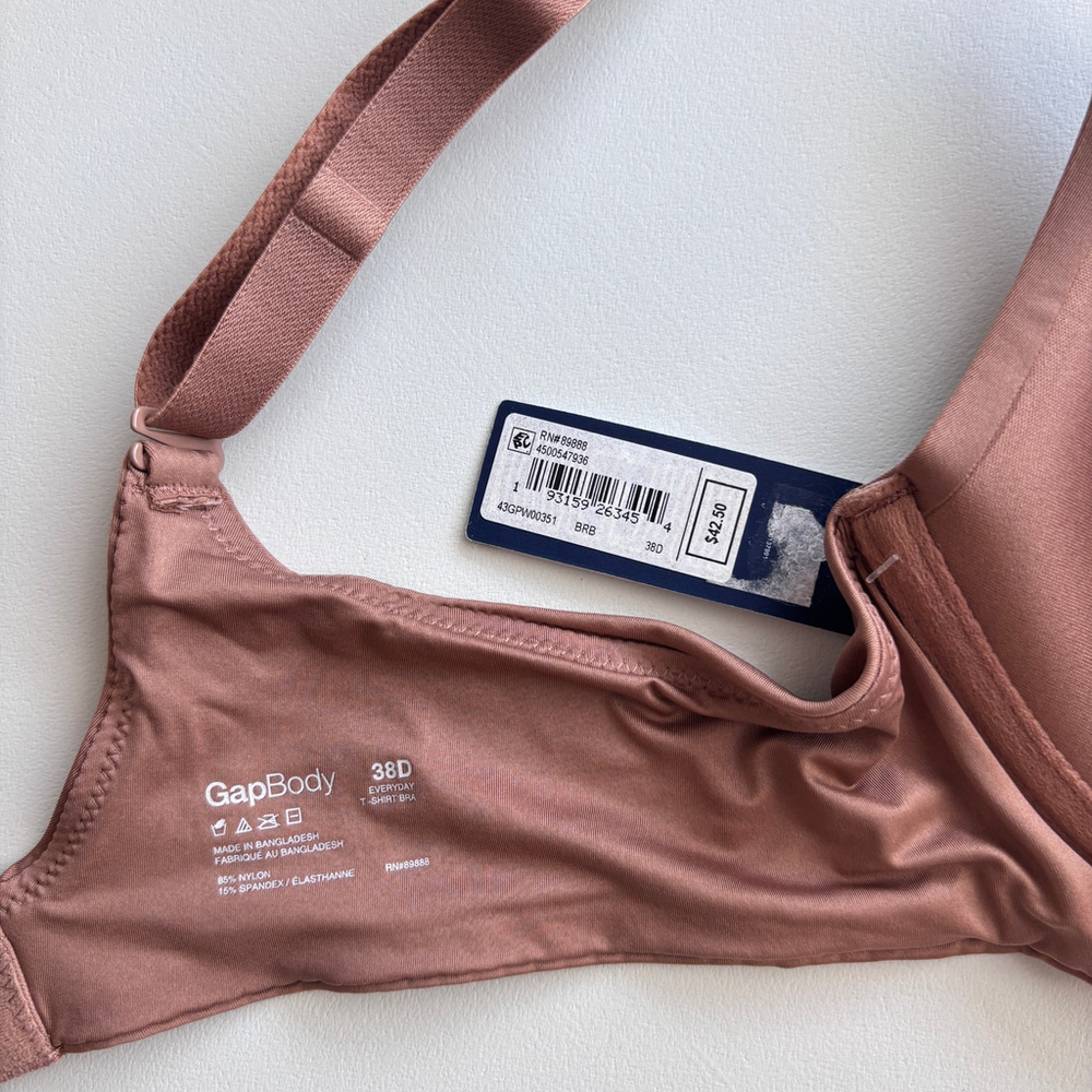 GAP GapBody Women's Size 38D Bronze Everyday Essentials T-Shirt Bra NWT - Picture 6 of 6